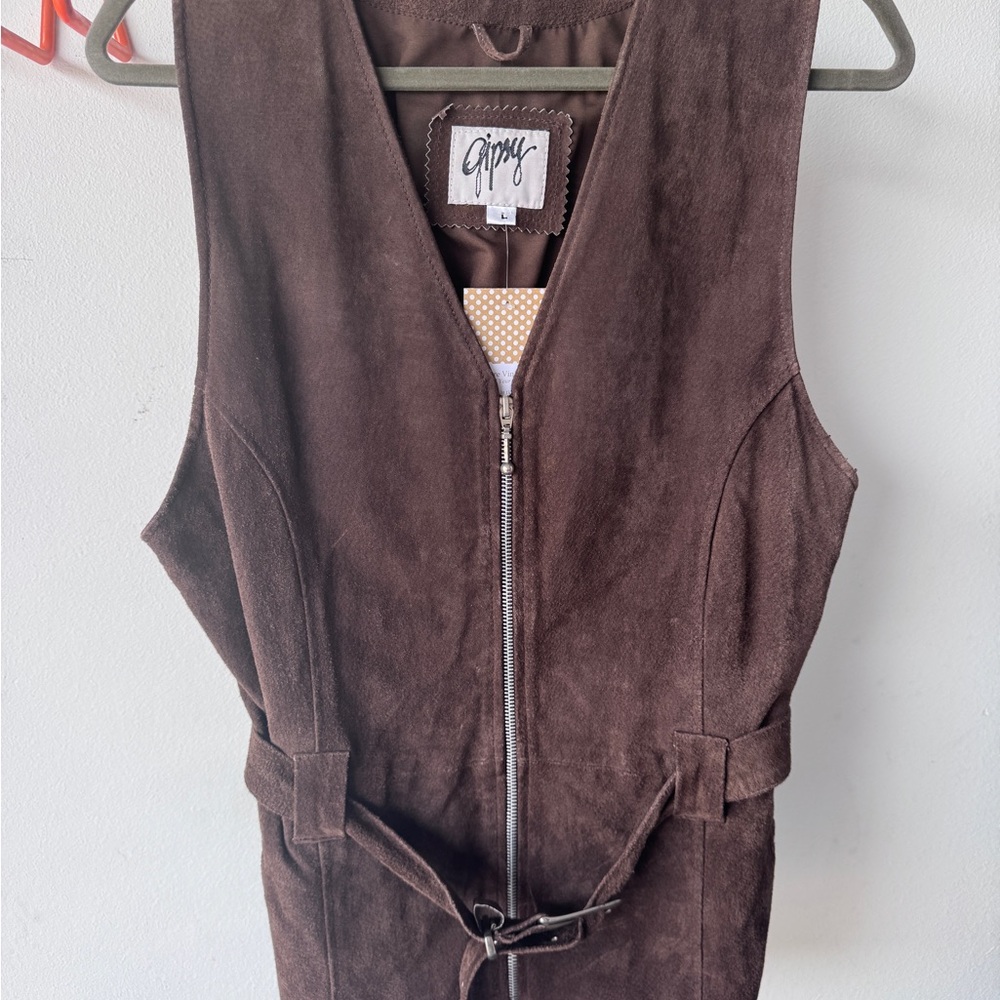 Gypsy Brown Suede Vest with Belt